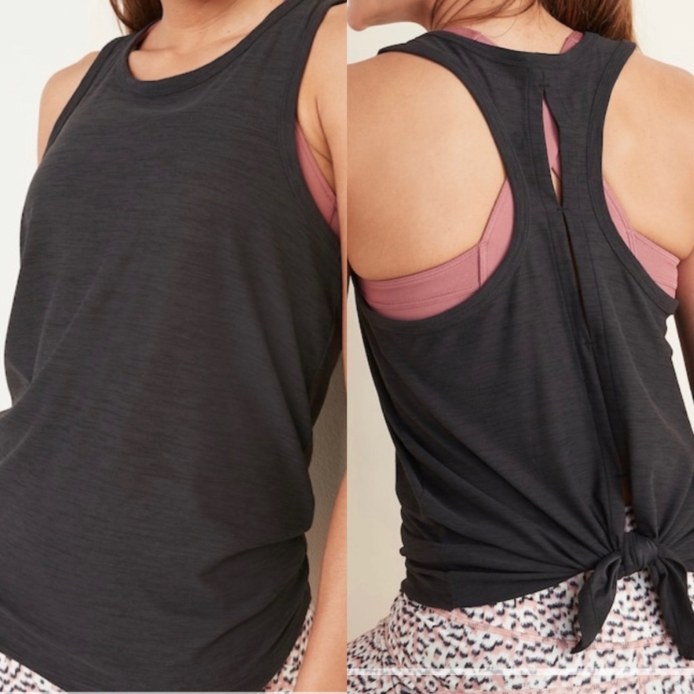 Old navy breathe on tank active top Xs Gray tie